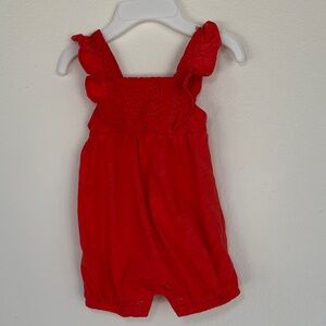 Carter’s Red Eyelet Ruffle Baby Romper